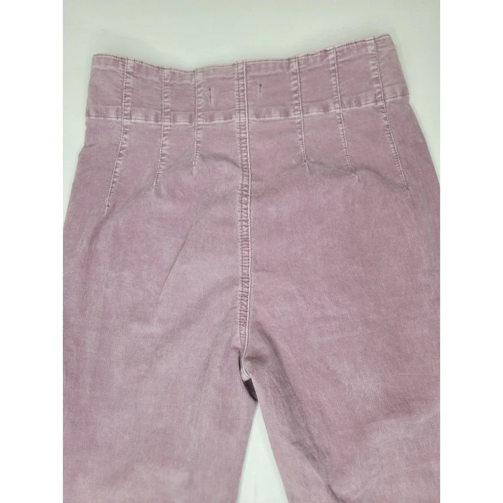 Free People We The Free Pink Corduroy High Rise‎ Flare Pants Size 28